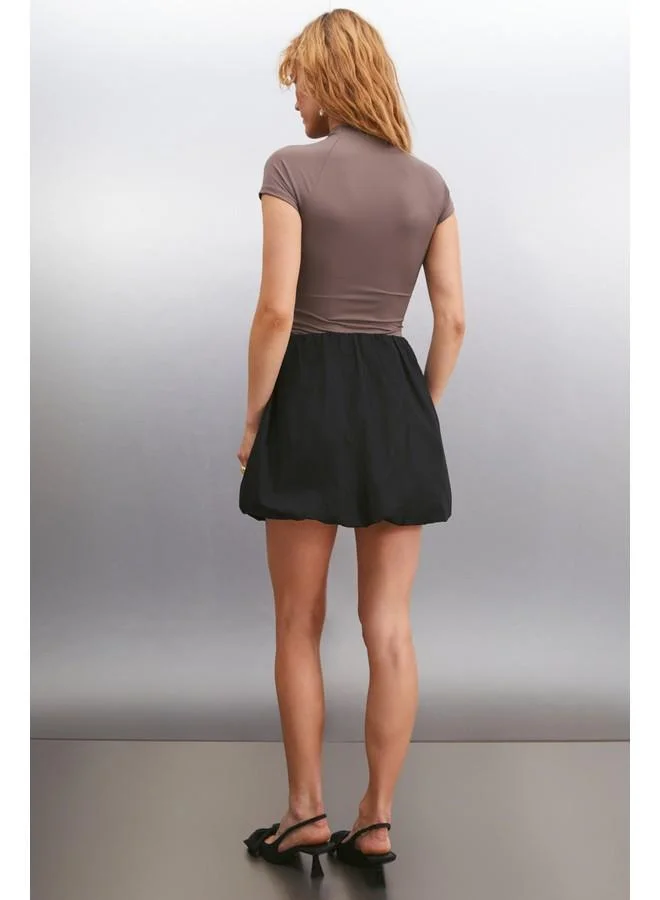GRIMELANGE Grimelange Abrial Women's Slim Brown Blouse
