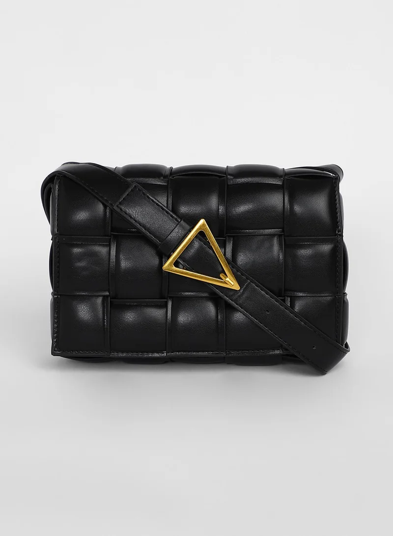 Haute Sauce Women's The Puffy Interwine Sling Bag - Midnight Black