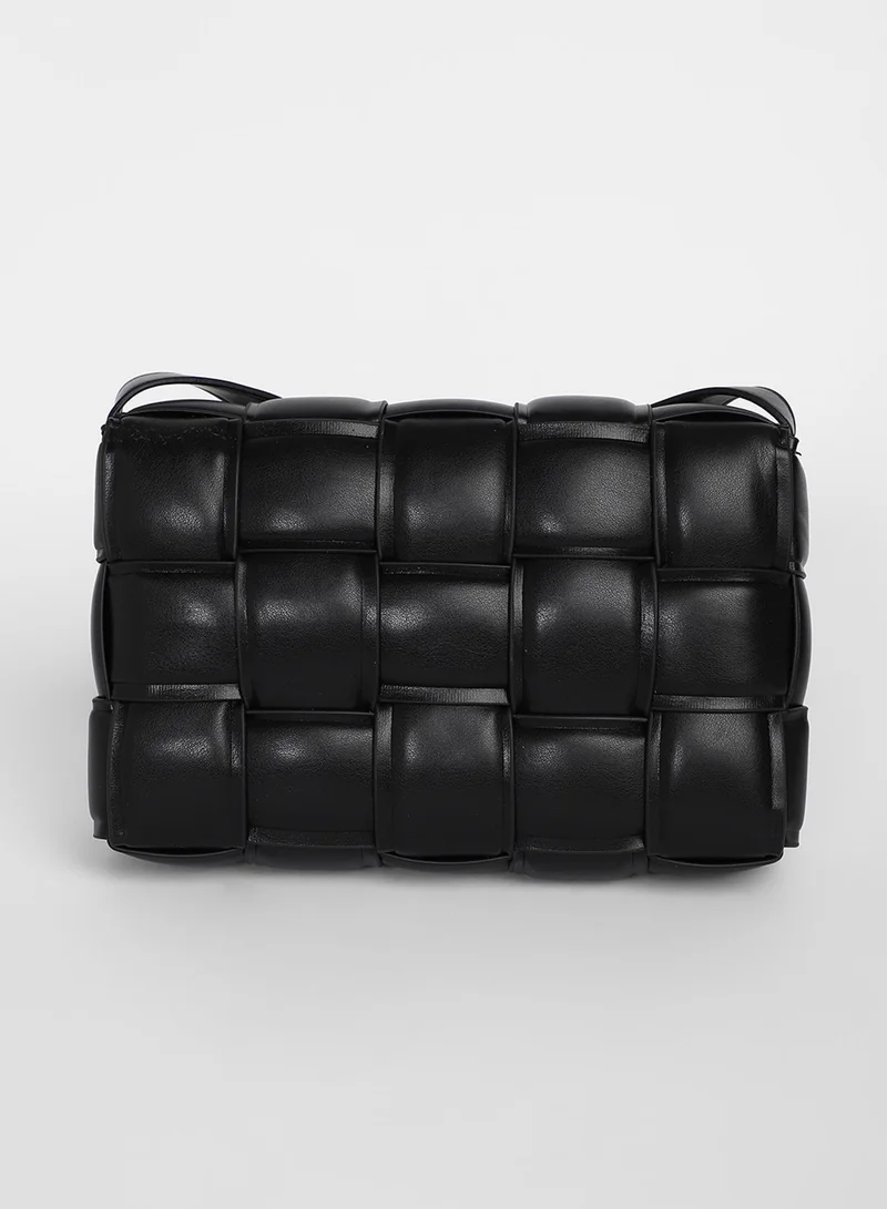 Haute Sauce Women's The Puffy Interwine Sling Bag - Midnight Black