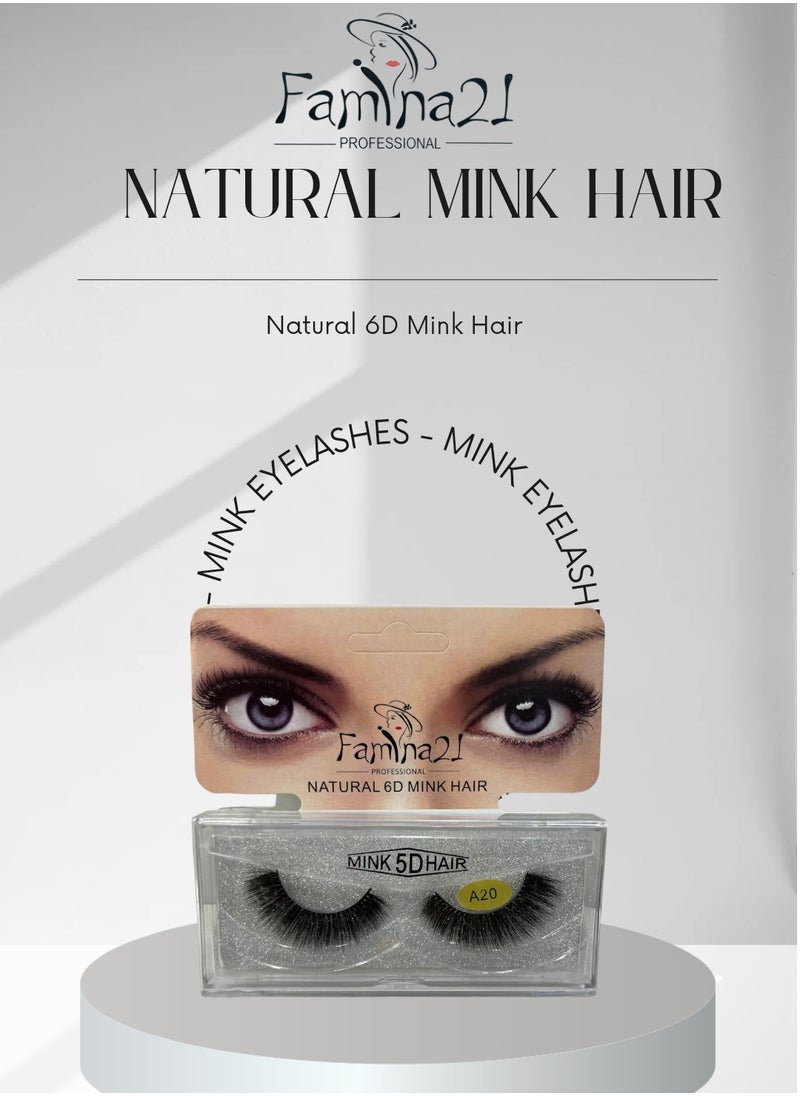 FAMINA21 Famina21 Natural 6D/5D Mink Hair Eyelashes - Set of 30 Models (A11)  - Image 2