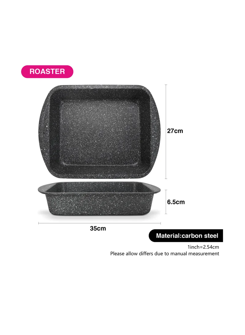 Fissman 35 Roaster Pan 35cm, Carbon Steel Non Stick Coating 6.5cm Deep Roaster Pan  | Best Price UAE