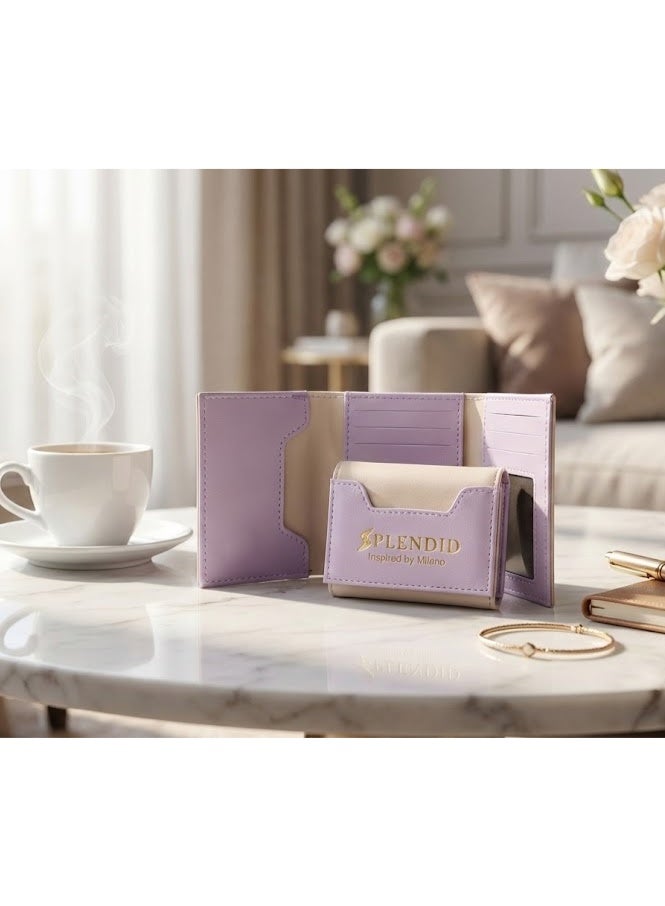 Splendid The Splendid Smart Wallet from the Fetna Color Collection features 10 card slots and a spacious cash compartment that holds up to 35 banknotes mauve - Image 3