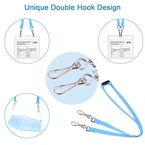 Wisdompro Face Mask Lanyard, 5 Pcs Double Hook Lanyard with Safety Breakaway Buckle, Mask Holder Around Neck for Kids and Adults - 5 Colors - Image 3