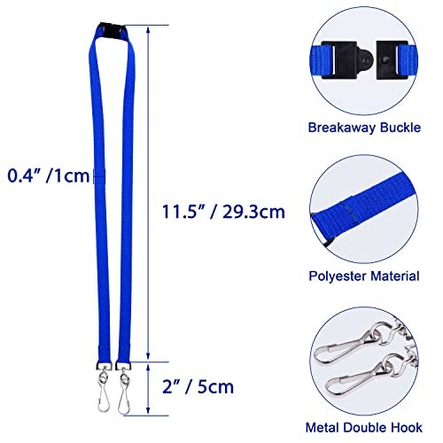 Wisdompro Face Mask Lanyard, 5 Pcs Double Hook Lanyard with Safety Breakaway Buckle, Mask Holder Around Neck for Kids and Adults - 5 Colors - Image 2