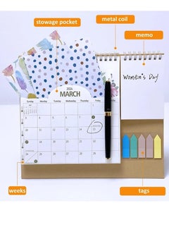 Generic Calendar 2025 Desk Standing Calendars Daily Weekly Monthly Planner Table Schedule Office School Supplies Coil Calendar (Star mode)  - Image 3