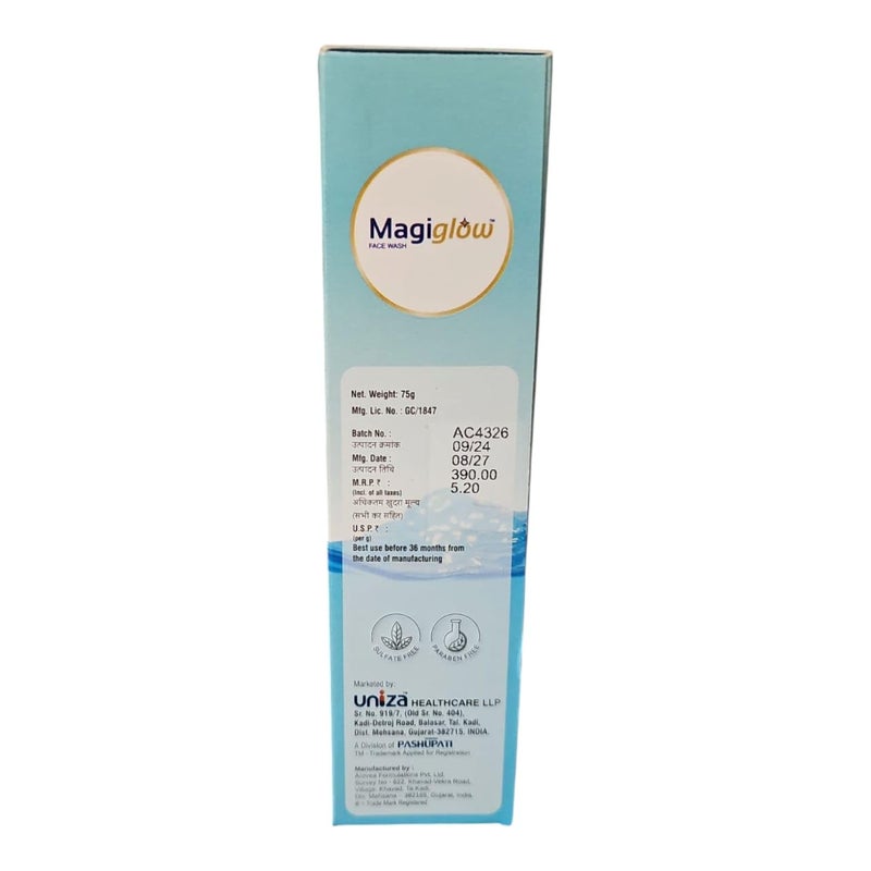 MagiglowFace Wash 75g Deep Cleansing with AHA BHA SLS Paraben Free - Image 2