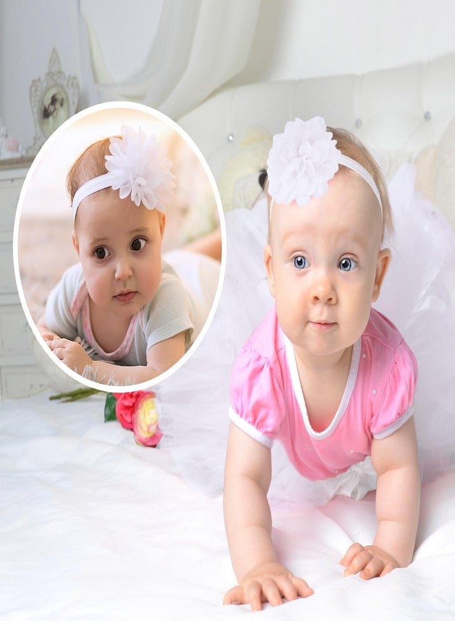 Baby Amabc Baby Girls Tutu Skirt with Diaper Cover,Soft Tulle Skirt Infant Shorts with Headband White - Image 2