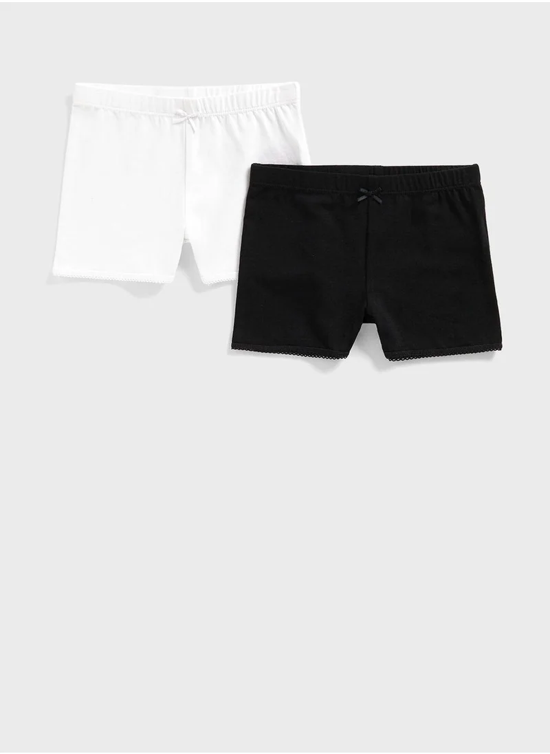 mothercare Black and White Shorts - 2 Pack