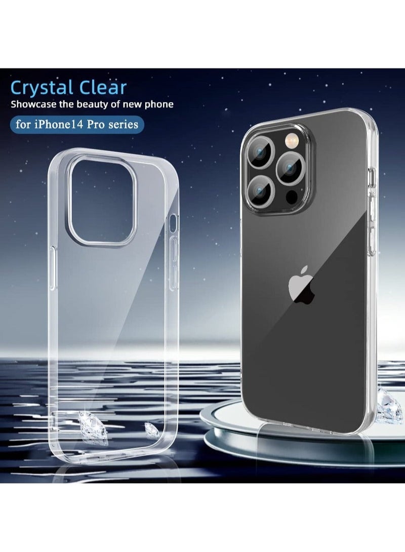 MUNTAQI Compatible with iPhone 14 Pro Max Case Clear Thin Soft TPU Slim Fit Mobile Phone Cover Anti-Slip Grip Scratch Resistant Phone Cases for iPhone 14 Pro Max - Image 2