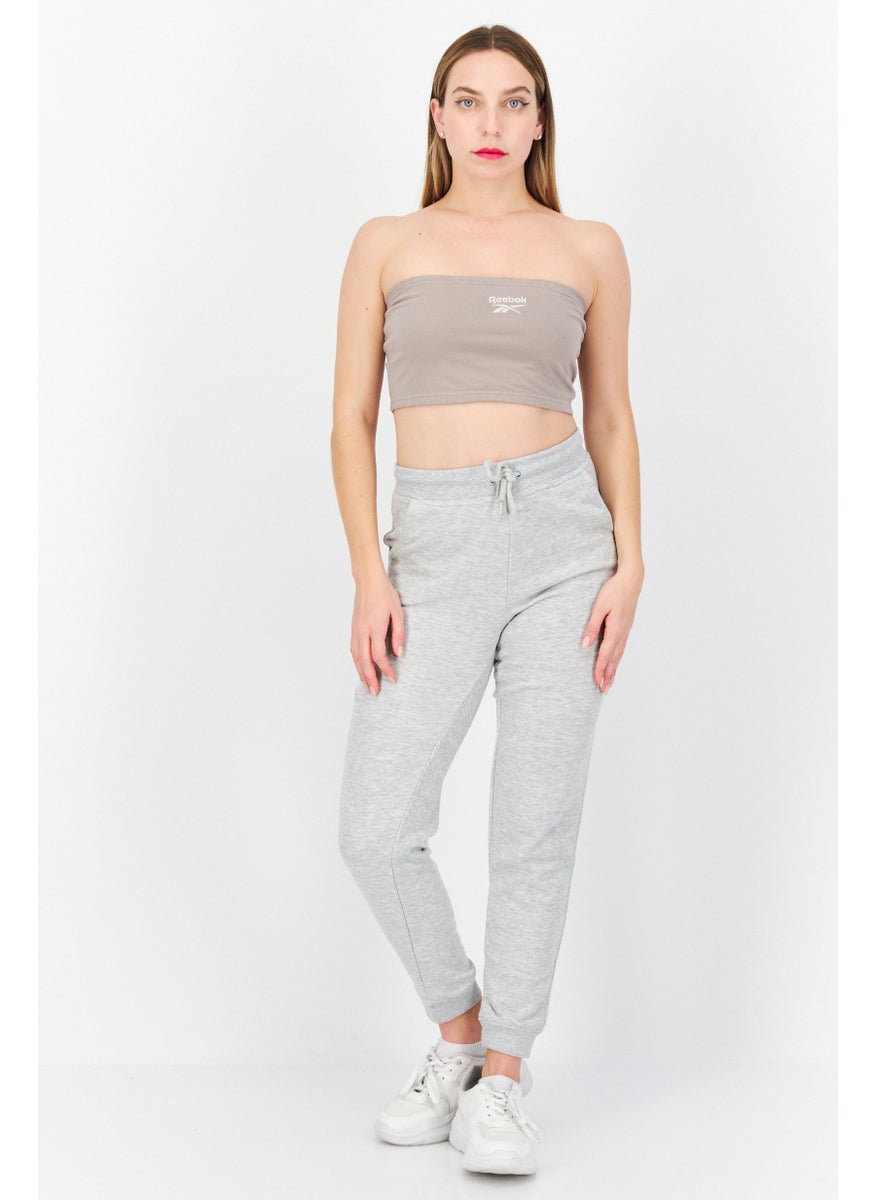 Reebok Women Sportswear Fit Training Crop Top, Grey  - Image 2