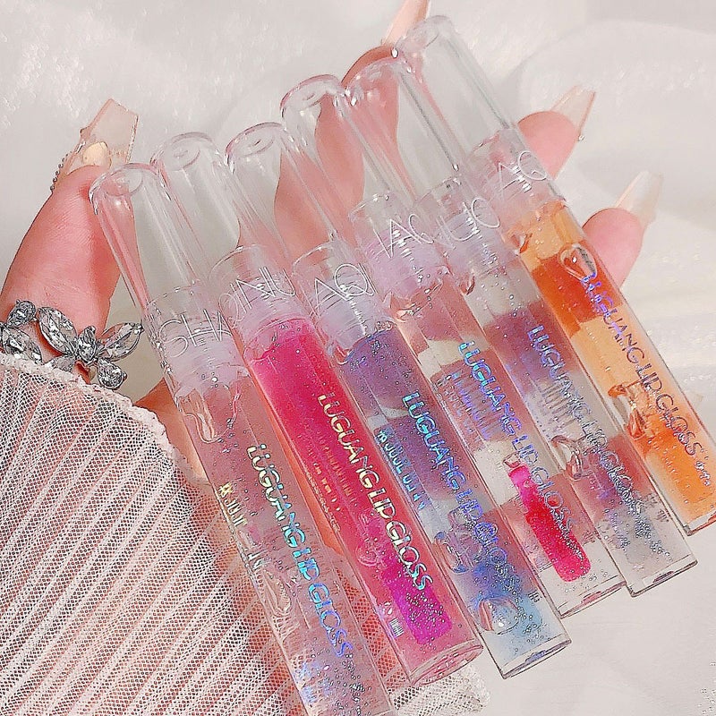 Shaqinuo Glass Water Gloss Lip Gloss Rich Micro-Glitter Moisturizing Lip Gloss Mirror Lip Glaze Student Party Lip Balm - Image 4
