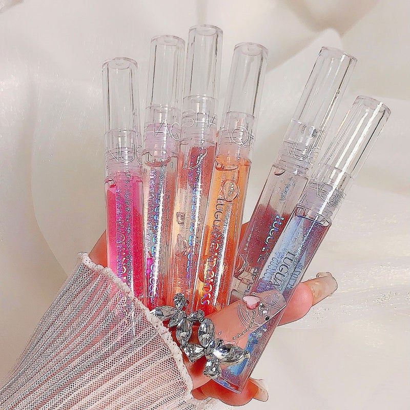 Shaqinuo Glass Water Gloss Lip Gloss Rich Micro-Glitter Moisturizing Lip Gloss Mirror Lip Glaze Student Party Lip Balm - Image 3