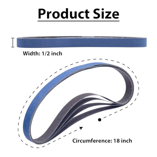 SHUTTLE GENIUS 36 Pack 12 x 18 Inch Sanding Belts 4 pcs Each of 80120240400600800100025005000 Grit 12x18 Replacement Sanding Belts for AirElectirc Belt SanderWoodworking Metal Polishing - Image 3