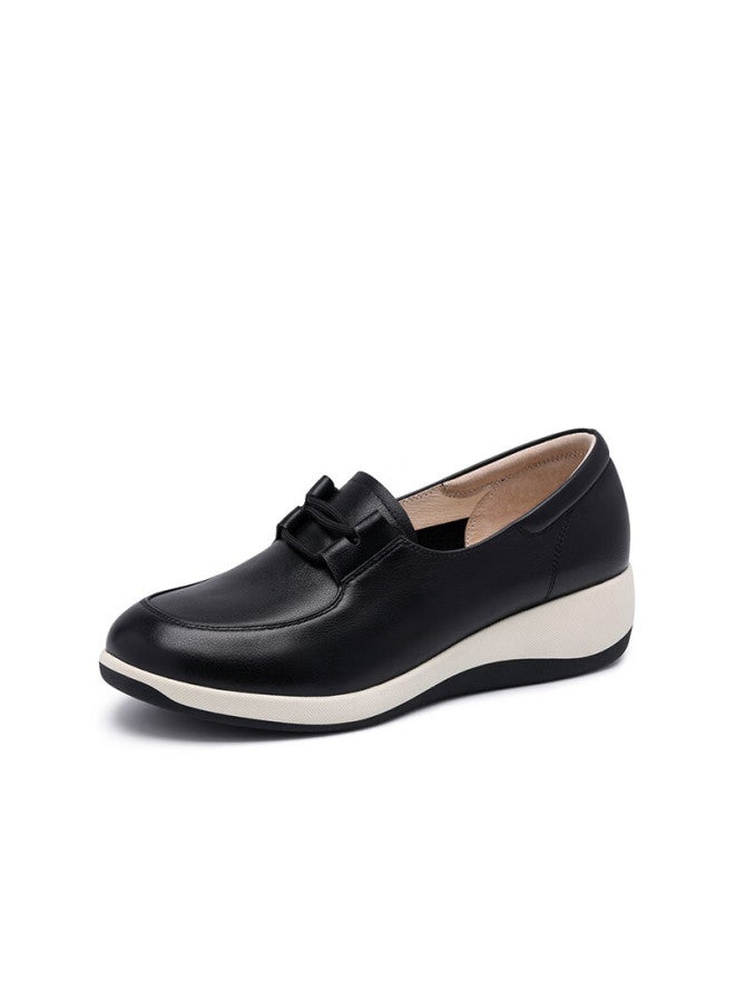 Satchi Women's Wedge Soft Rocking Shoes  Youth Thick Sole Casual Loafers M255057b