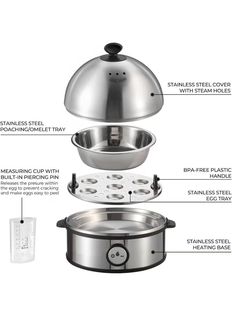 Nova Electric Egg Boiler, NEB-9001-7, 7-Egg Capacity, 360W Stainless Steel, with Auto Shut-Off - Image 5