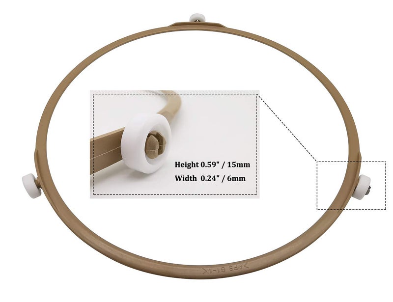 IMSurQltyPrise 8.7" Microwave Turntable Plate Roller Ring with 15mm Rollers, Replacement Parts Fit for Most Microwaves, Ring Outer Diamater 8.7" / 221mm, Rollers Height: 15mm - 2 Pack - Image 4
