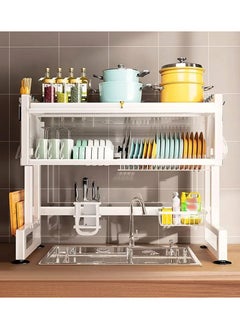DubaiGallery 1pc Dish Drying Rack With Cover Above Sink, Dish Rack Shlef, Space-Saving Sink Rack For Drying Dishes, Glasses, Bowls, And Cutlery, Kitchen Accessories  - Image 3