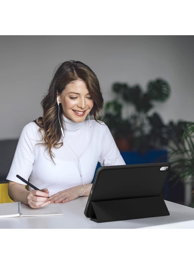 جراب لجهاز iPad (A16) الجيل الحادي عشر 11 بوصة 2025، جراب لجهاز iPad الجيل العاشر 2022 10.9 بوصة مع حامل قلم، غطاء خلفي ناعم من مادة TPU، غطاء حماية ذكي ثلاثي الطيات، خاصية التشغيل/الإيقاف التلقائي - Image 3