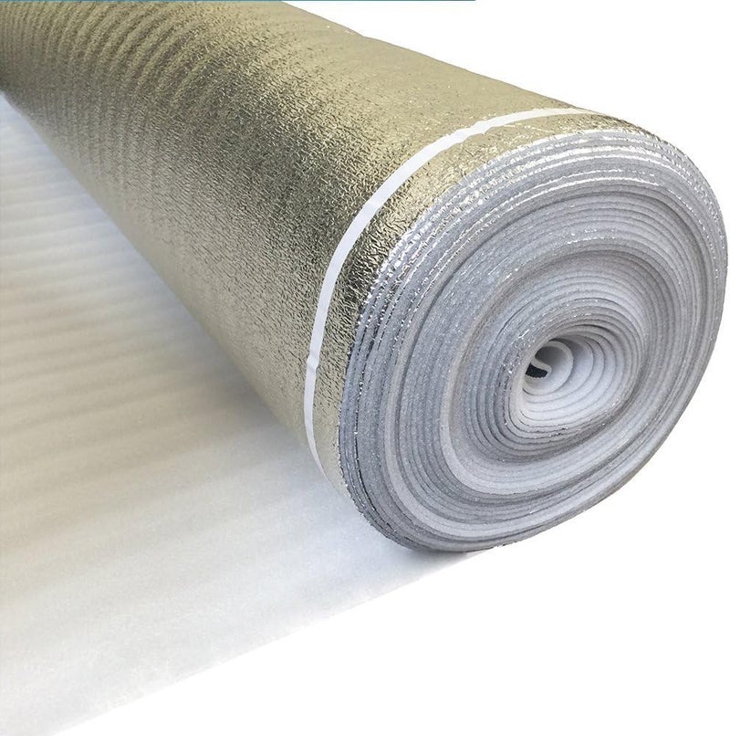 AMERIQUE 400SQFT AMERIQUE 2MM Premium Flooring Padding 3in1 Heavy Duty Foam Silver 200SFRoll Pack of 2 Underlayment with Tape  Vapor Barrier - Image 3