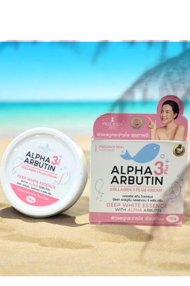 بريشيس سكين كريم ألفا 3 بلس أربوتين كولاجين للوجه والجسم 100 جرام