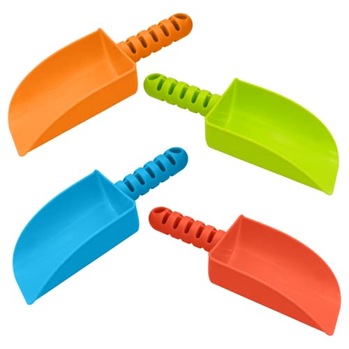 4E's Novelty 4Es Novelty 4 Pack Beach Shovels 8 Inch Heavy Duty Plastic Sand Shovel for Kids Great for Planting Gardening Shovels for Toddlers Outdoor Digging Sandbox Toys Easter Basket Stuffers - Image 1