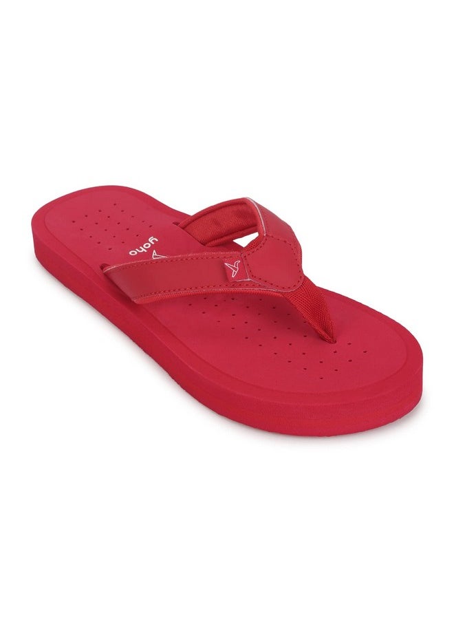 YOHO YOHO Women slippers with arch support |soft comfortable stylish and anti skid Women's Flip-Flops & Slippers in exciting color | Styles | Daily Use |Waves (Red, numeric_6)  - Image 3