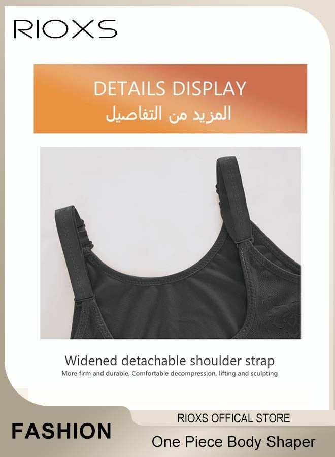 RIOXS Women's One Piece Body Shaper, High Waisted Tummy Control Bodysuit, Slimming Seamless Shapewear, Open Bust Body Shaper Sculpting Bodysuit, Slimmer Shaping Bodysuit  - Image 2