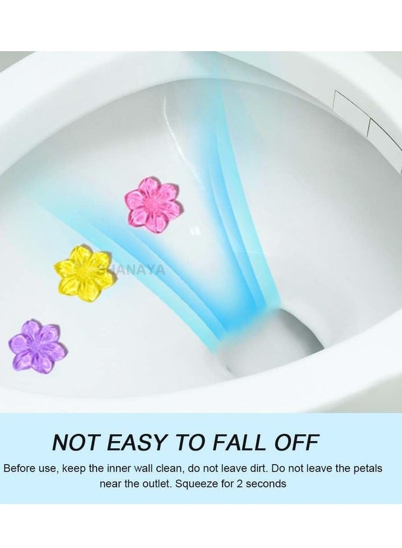 مكبس جيل تنظيف وتعطير المرحاض  متعدد الألوان وروائح منعشة لشكل زهرة عطرية - Image 3