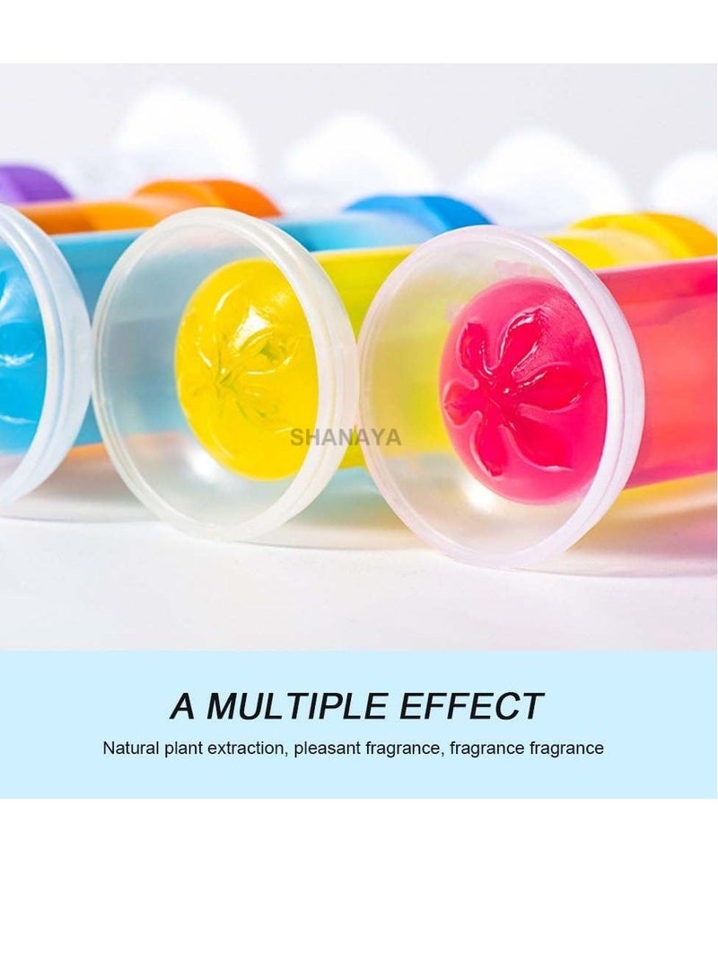 مكبس جيل تنظيف وتعطير المرحاض  متعدد الألوان وروائح منعشة لشكل زهرة عطرية - Image 2