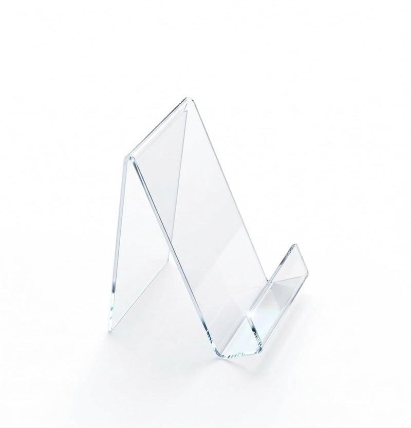 Rasper Transparent Acrylic Book Display Stand Easel Book & Card Holder & Multipurpose Product Stands for Greeting Card Display Stand (Height 5 Inches, Width 3 Inches) Pack of 1 PCE - Image 1
