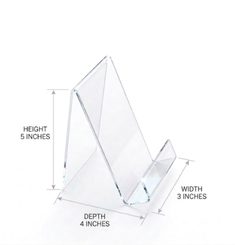 Rasper Transparent Acrylic Book Display Stand Easel Book & Card Holder & Multipurpose Product Stands for Greeting Card Display Stand (Height 5 Inches, Width 3 Inches) Pack of 1 PCE - Image 4