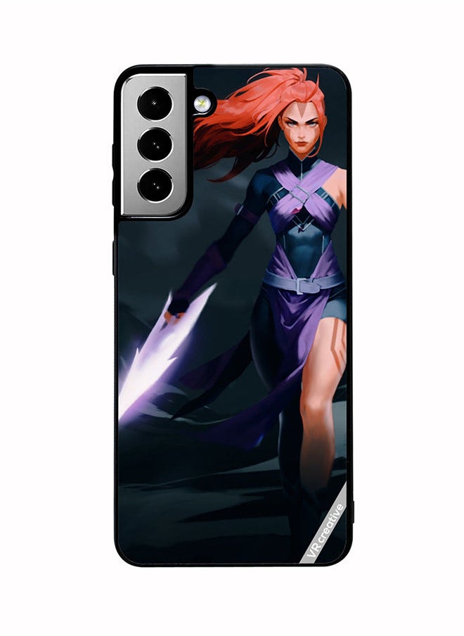 VR CREATIVE Protective Case Cover For Samsung Galaxy S21 FE 5G Anti-Mage Lady Dota 2 Design Multicolour  - Image 1