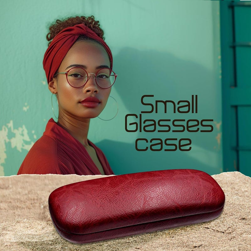 MyEyeglassCase علبة نظارات صلبة للسيدات من | علبة نظارات صلبة واقية مع حقيبة وقطعة قماش - Image 2