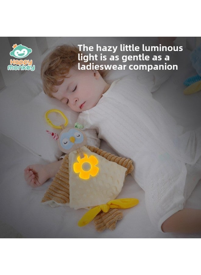 Happy Monkey Bubble Comfort Towel Can Be Imported Cartoon Finger Doll Luminous Tooth Glue Baby Toy-Color:Ambient Towel-Swan