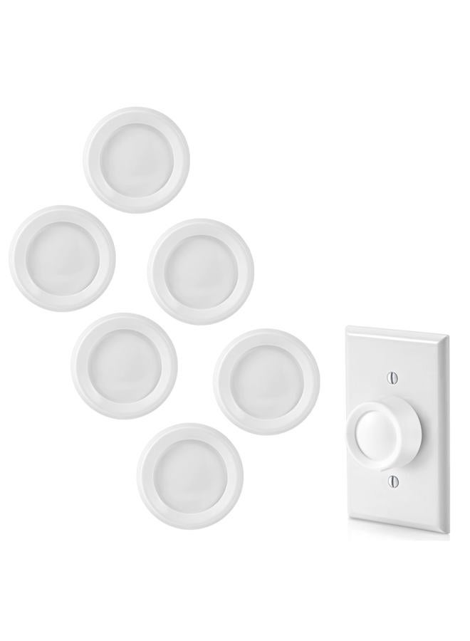 ANABIUP 6 PCS RK-WH Rotary Dimmer Knob Replacement for Rotary Dimmer Switch,Fan Control,White - Image 1