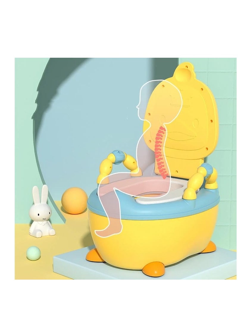 Generic - Baby Toilet Training Seat with Handles Toddler Potty Chair with High Back Support and Removable Pot Lid - Image 1