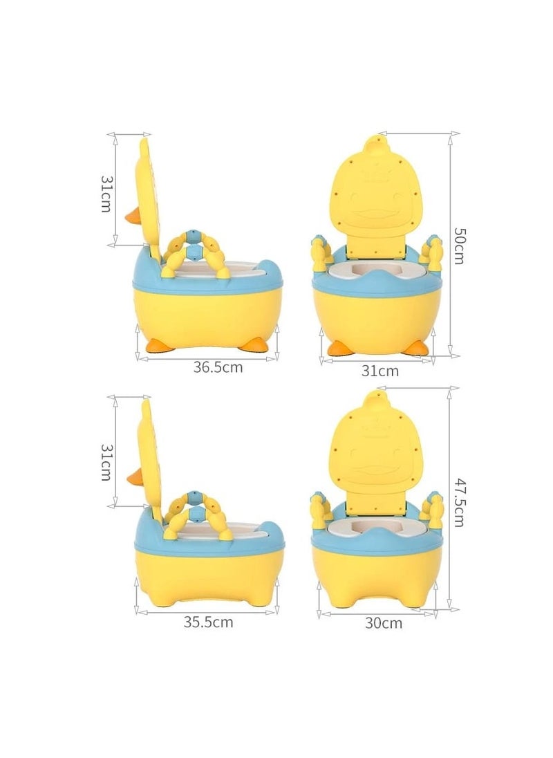 Generic - Baby Toilet Training Seat with Handles Toddler Potty Chair with High Back Support and Removable Pot Lid - Image 1