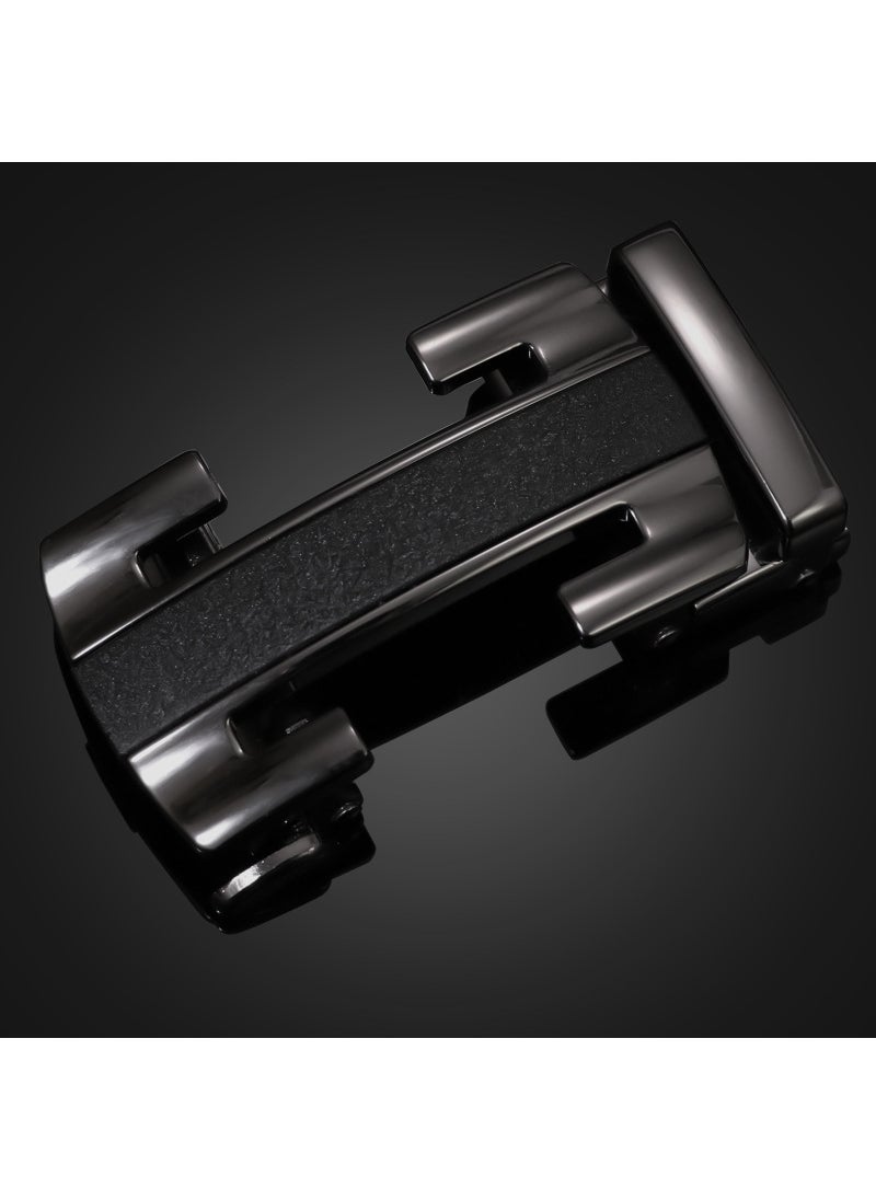 Generic 2023 Trendy Mens Alloy Belt Buckle 3.5CMHorizontal bar h buckle gun color Horizontal bar h buckle gun color 
