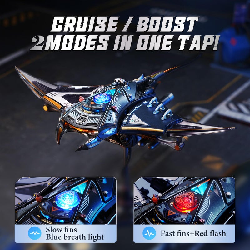 ROKR 3D Metal Puzzles for Adults, Manta Ray Mechanical, 3D Metal Model Kits for Adults to Build, Unique Electric Mechanical Toy - Image 4