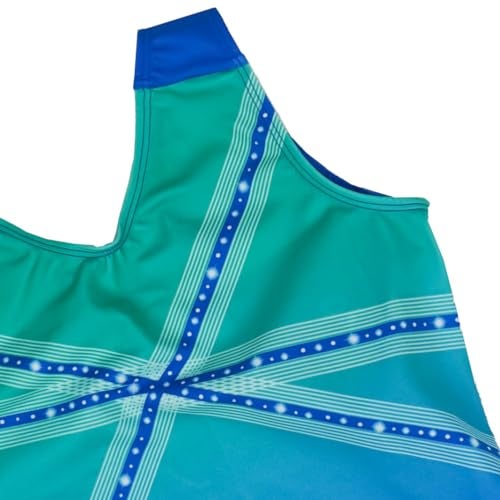 GK Glitz & Glam Gymnastics Leotard for Girls with Matching Scrunchie (Adult Small, Turquoise) - Image 4