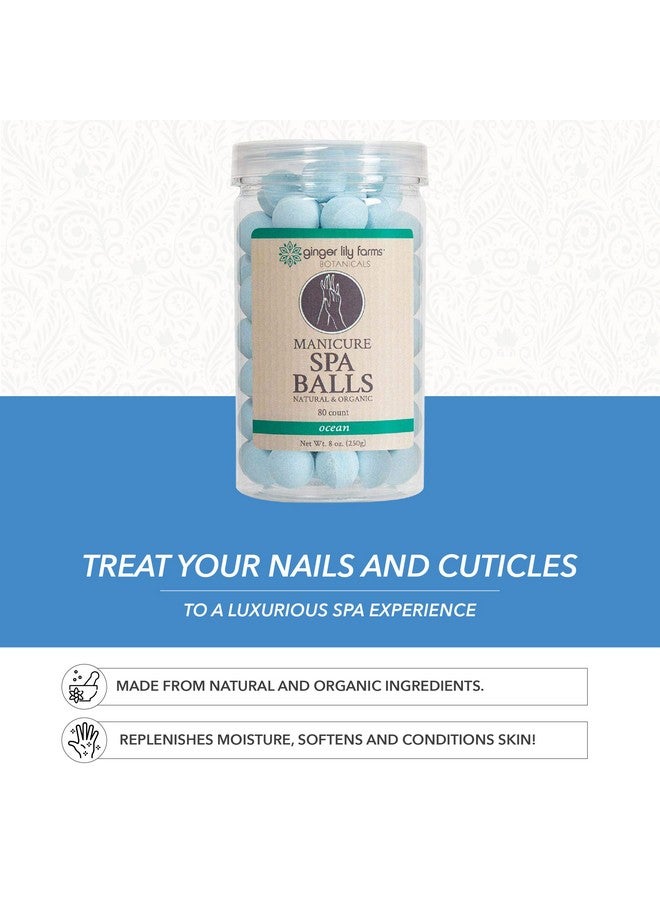 جينجير ليلي فارمز كرات سبا مانيكير من بوتانيكالز، كرات نقع مانيكير المحيط تغذي الرطوبة وتنعم البشرة وترطبها، 8 أونصة، 80 قطعة - Image 3