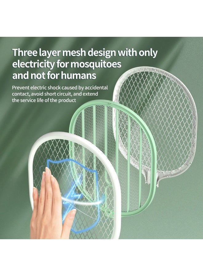 ORIONMAX Electric Mosquito Swatter Racket, Rechargeable Bug Zapper with Stand, USB-C Fast Charging, Triple-Layer Safety Mesh, Smart Sensor & LED Mosquito Attracting Light for Indoor & Outdoor Use - Image 5