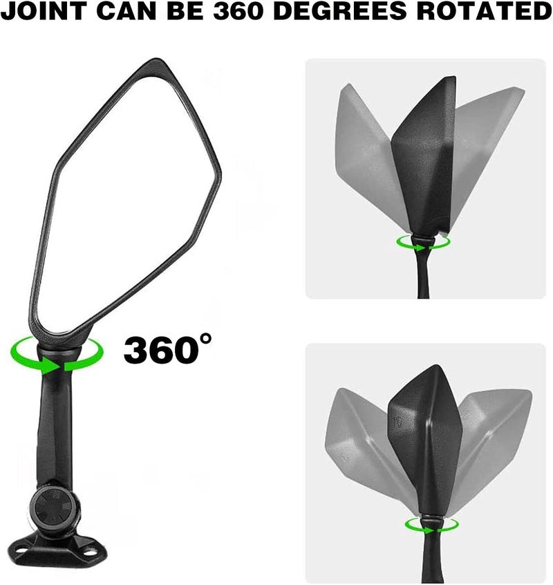 Mamiko Motorcycle Rear View Mirrors for Kawasaki Ninja 400, 250, ZX 6R, 636, 650, 300R, EX300 (2011-2021) - Image 4
