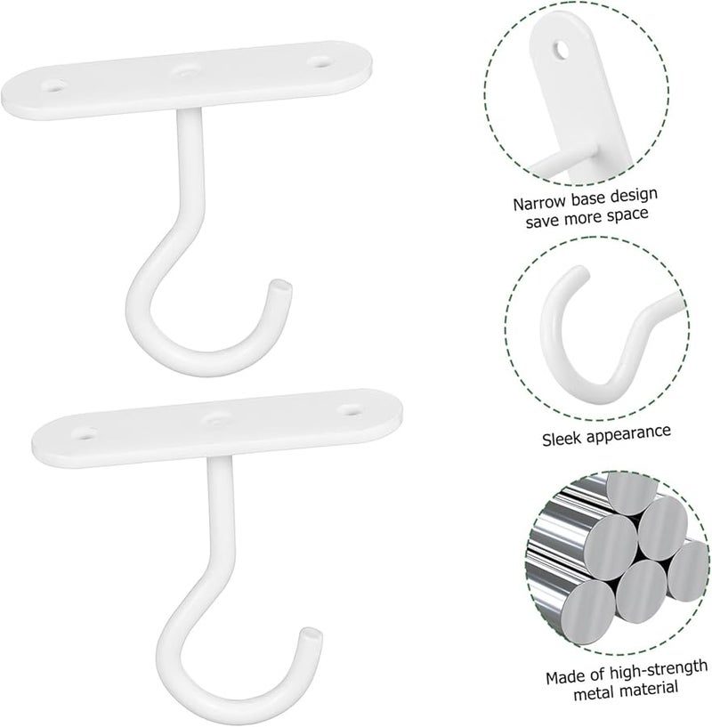 خطافات ثقيلة للحائط والسقف، عبوة من قطعتين، لتزيين النباتات الداخلية في المنزل والمكتب - Image 4
