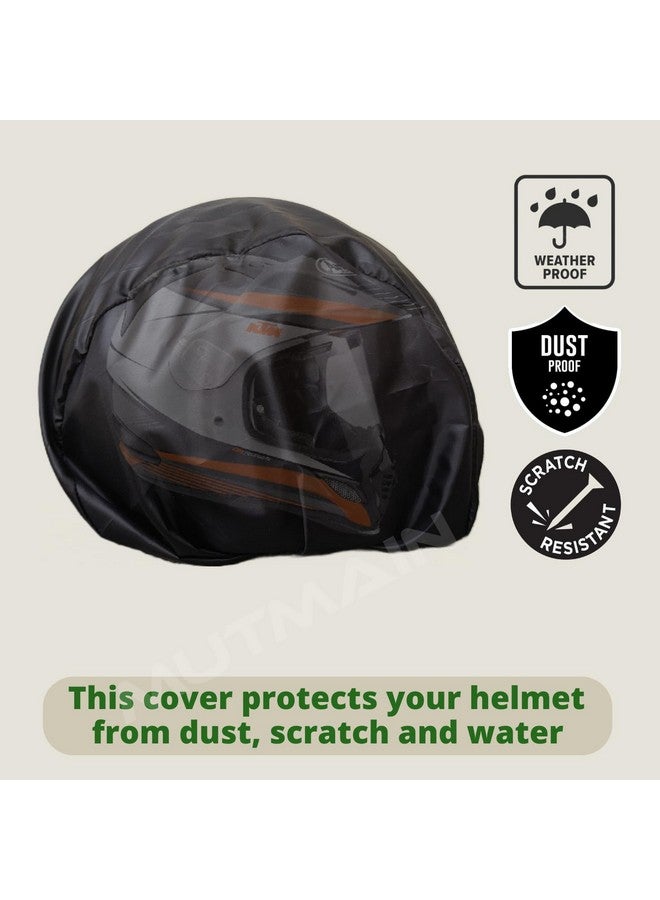 MUTMAIN Helmet Cover / Bag Keeps Your Helmet Safe from Dust, Rain and Scratches Bike Helmet Pack of 1 (HC-Black) - Image 4