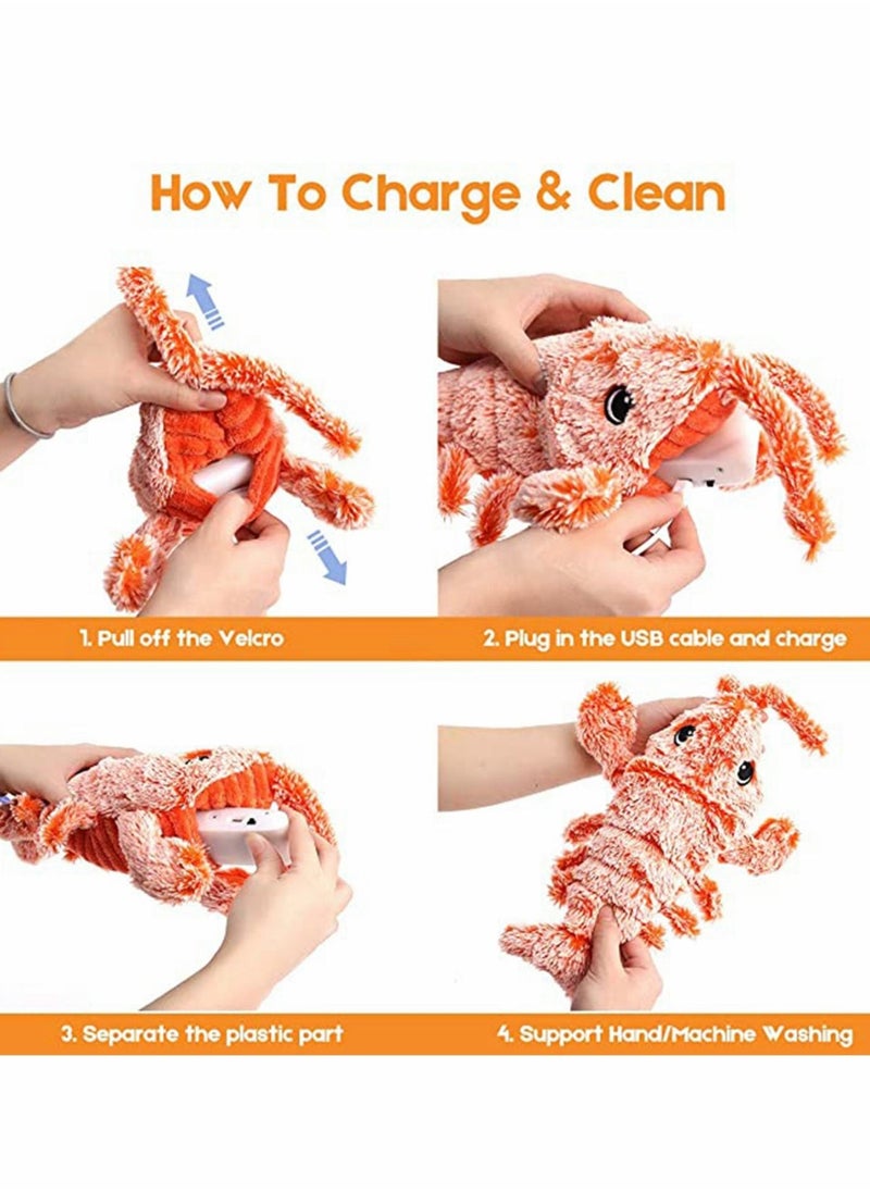 SYOSI - Cat Toy, Flopping Lobster Cat Toy with Catnip bag, Plush Interactive Cat Toys, Fun Toy for Cat Exercise Toy for Indoor - Image 1
