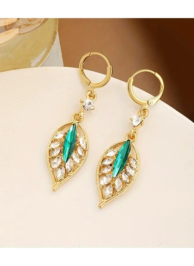 Goolsky 2pcs/pair Exquisite Hollow Out Leaf Dangle Earrings, Elegant Party Fashion Jewelry  - Image 3