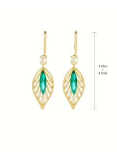 Goolsky 2pcs/pair Exquisite Hollow Out Leaf Dangle Earrings, Elegant Party Fashion Jewelry  - Image 4