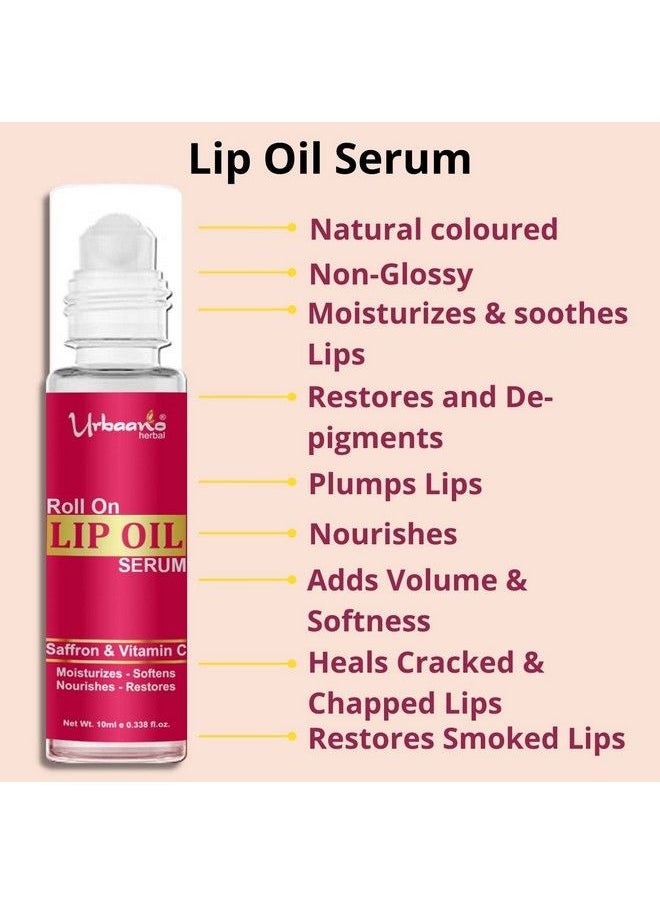 Urbaano herbal Lip Serum Oil For Dark Dry Pigmented And Chapped Lips Men Women & Teenagers Hydrate Lips Restores Lip Naturally 10Ml  - Image 3