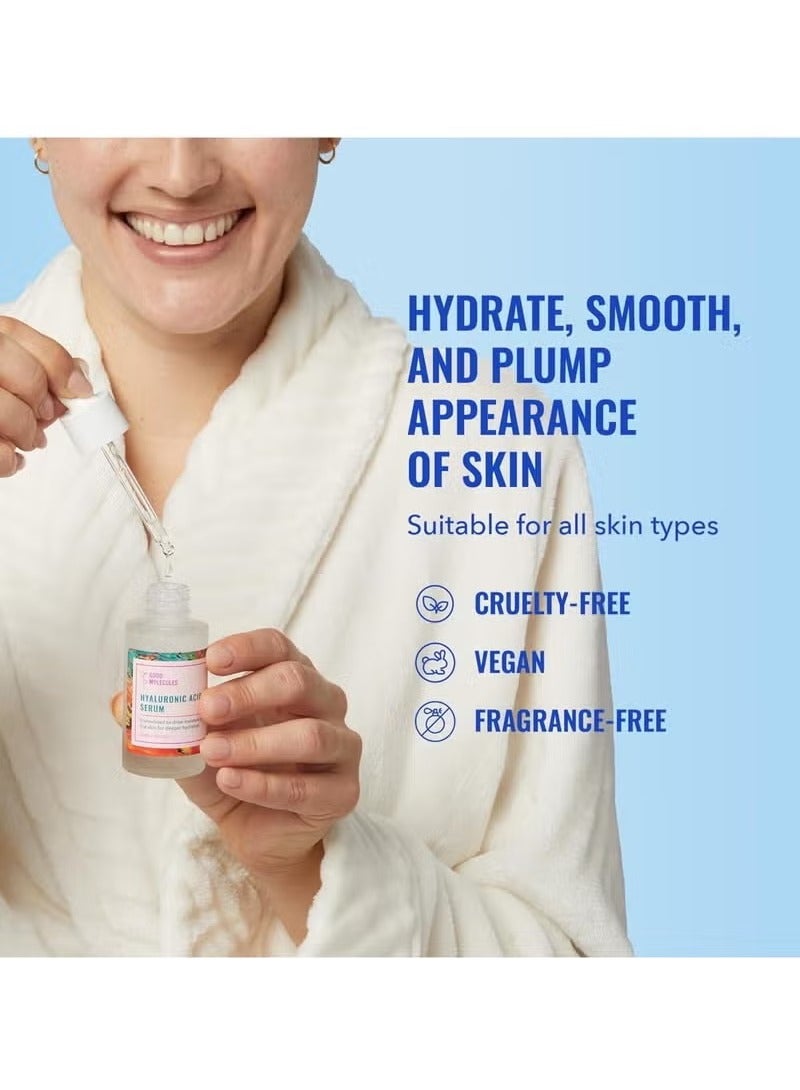 Good Molecules Hyaluronic Acid Serum - Hydrating, Non-greasy formula to Moisturize, Plump - 1% HA, Anti-aging, Water-Based Skincare for Face - Image 2